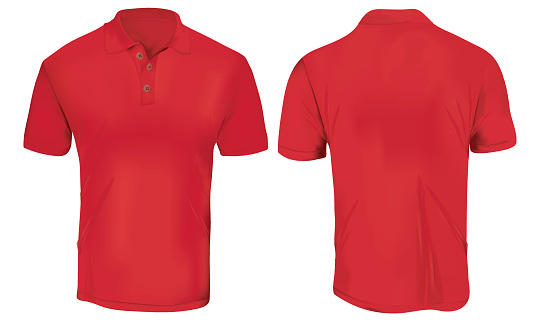 Red Polo Shirt Template Stock Illustration - Download Image Now - iStock