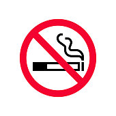 istock Red prohibition no smoking sign. Forbidden sign don't smoke. Do not smoke sign 940598878