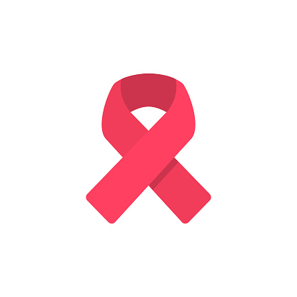 Red Ribbon Flat Icon. Pixel Perfect. For Mobile and Web.