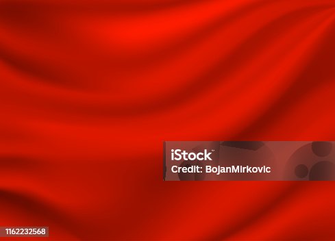 istock Red satin silk background. Vector 1162232568