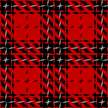 Red Scottish Tartan Plaid Textile Pattern