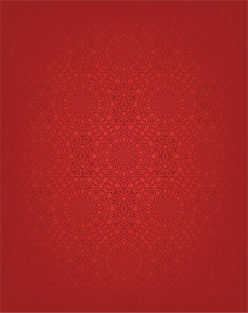 Red seamless Islamic design background Exact seamless Islamic pattern, zip file contains AI, High res. jpeg coptic stock illustrations