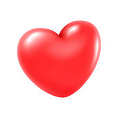 istock Red shiny heart symbol. Realistic 3D vector illustration, isolated on white background. Ideal for Valentines Day, Mothers Day, wedding, I love you etc. 1389305371