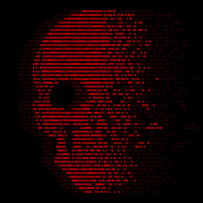 Red skull digital logic zero and one number for virus security abstract vector design