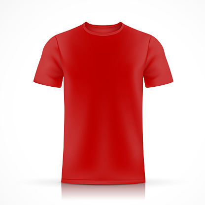 Red Tshirt Template Stock Illustration - Download Image Now - iStock