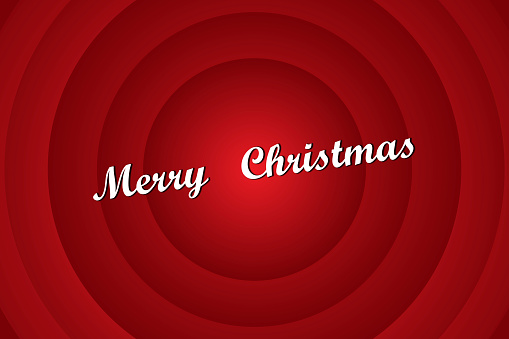 Red vector image of merry christmas. Screensaver in the style of tom and jerry, papay sailor, woody woodpecker. Red cartoon background. Stock image.