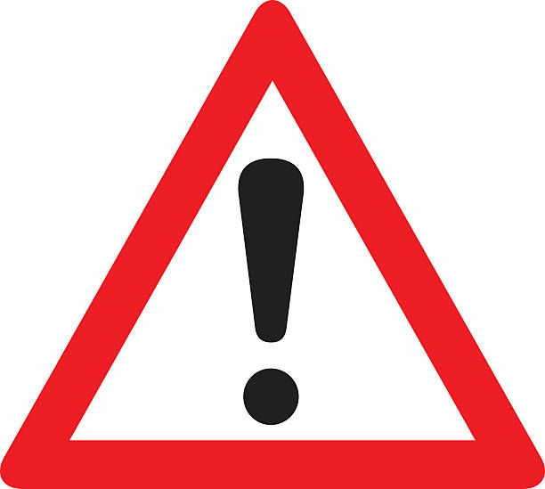 Red warning exclamation point sign warning sign Vector danger stock illustrations