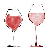 istock Red wine glasses 1078549170