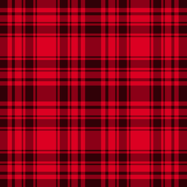 Red with dark checkered seamless pattern. Vector cage abstract background. Trend lumberjack Christmas and New Year design tartan texture Red with dark checkered seamless pattern. Vector cage abstract background. Trend lumberjack Merry Christmas and New Year design tartan texture chess borders stock illustrations