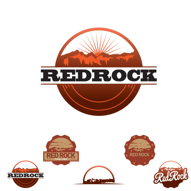 Redrock Insignia set vector vector art illustration