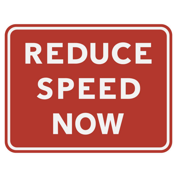 Reduce speed now sign vector illustration vector art illustration