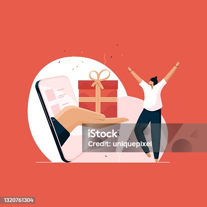 istock Referral rewards and Loyalty Marketing Program, Refer a Friend Advertising concept 1320761304