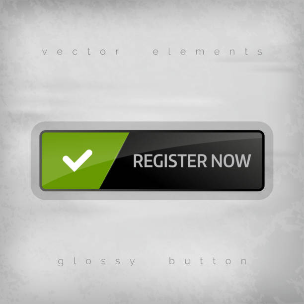 Register Button vector art illustration