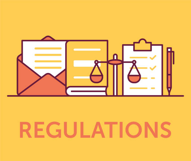 Regulations Icons Concept Regulations Icons Concept rules stock illustrations