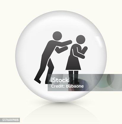 istock Relationship Problems icon on white round vector button 517600988