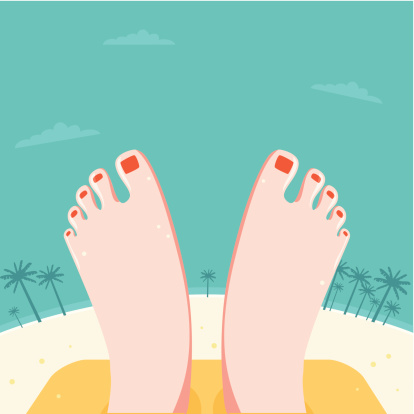 Relaxed Feet at a beach