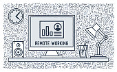 istock Remote Working Hand Drawn Graphic Designs 1294593883