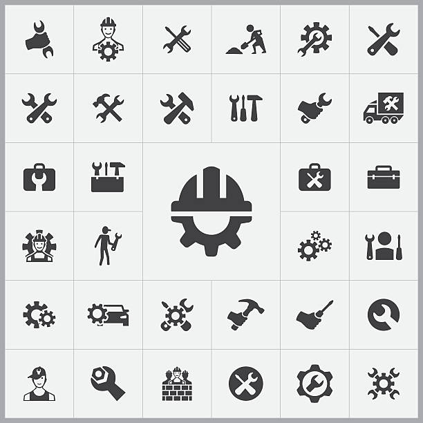 repair icons universal set repair icons universal set for web and mobile repairing stock illustrations
