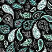 Repeating sketcy seamless Paisley Pattern, groupped, 25x25cm jpg included. More related: