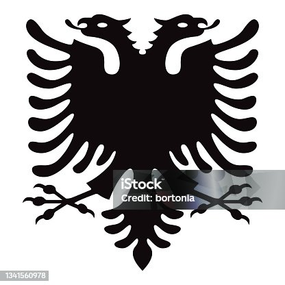 istock Republic of Albania Double Headed Eagle Symbol 1341560978