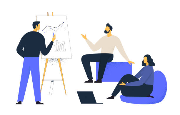 Research and development Labs (R&D) concept illustration. Team studies emerging and cutting-edge technologies looking for high-value ways to leverage them for clients.  project management stock illustrations