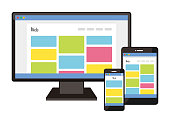 Responsive design / illustration of multi-device / website