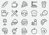 Restaurant and Food Line Icons