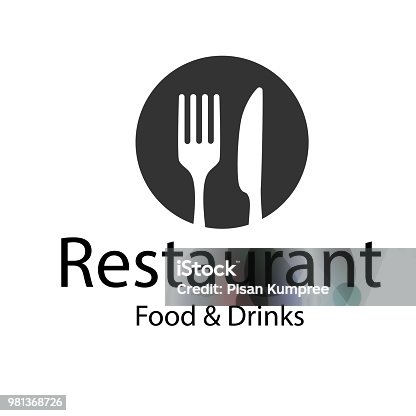 istock Restaurant Food & Drinks Logo Fork Knife Background Vector Image 981368726