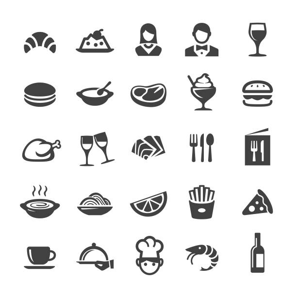 Restaurant Icons - Smart Series Restaurant, pasta clipart stock illustrations