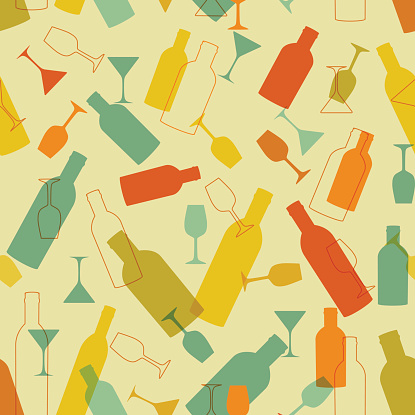 Restaurant or wine bar menu design. Seamless vector illustration