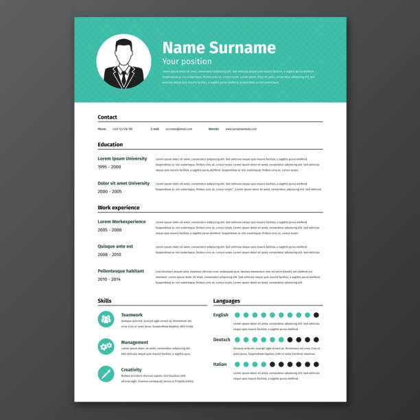 CV, resume template CV, resume template, vector graphic layout business cv templates stock illustrations