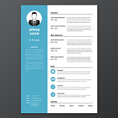 CV, resume template, vector graphic layout
