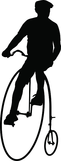 Retro Bicyclist Silhouette