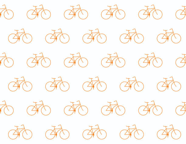 Retro bike pattern Vector illustration of the Retro bike pattern cycling patterns stock illustrations