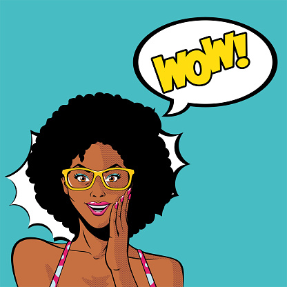 Black girl cartoon afro 