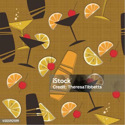 istock Retro Cocktail Pattern 455592109