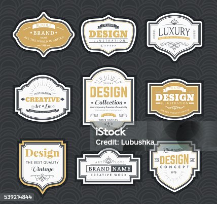 istock Retro Design Creative Vintage labels 539214844