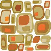 Retro styled background composed by abstract shapes in the autumn colors. You can repeat it as much as you want.