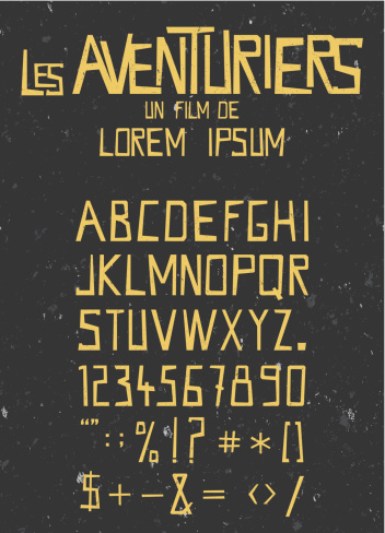 retro font with seamless grunge texture background