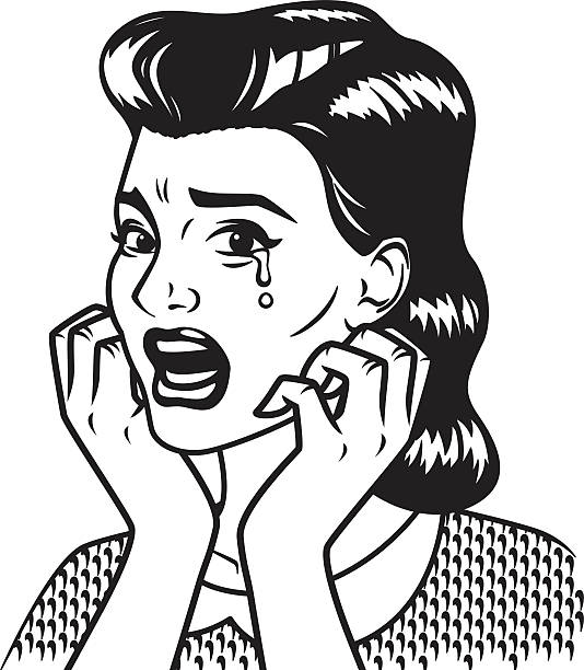 Download Woman Crying Tears Clip Art, Vector Images & Illustrations - iStock