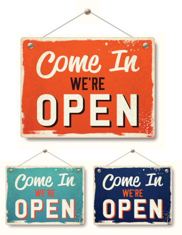 Retro Open Business Signs