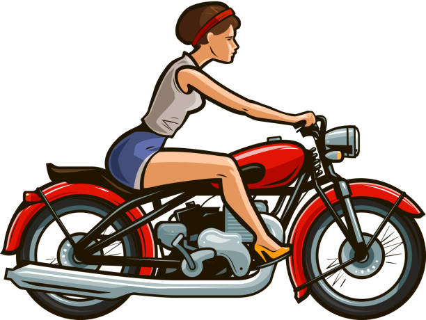 Download Motorcycle Pin Up Girls Illustrations, Royalty-Free Vector Graphics & Clip Art - iStock