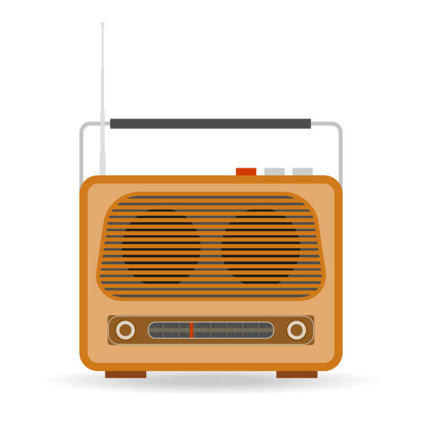 Retro radio. Retro radio icon isolated on white background. Vector illustration. Vector. vector art illustration