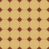 Retro Seamless Vector Pattern of Encaustic tiles decorations. Tileable floor mosaic background in classic style.