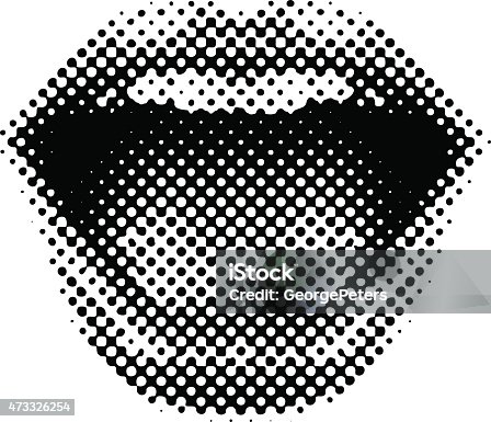 istock Retro Style Mouth Laughing 473326254