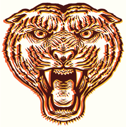 Retro Tiger Illustration