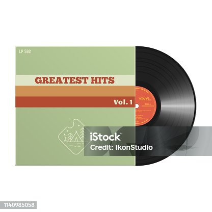 istock Retro vinyl record cover 1140985058
