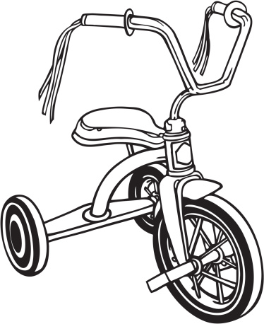 Retro-Tricycle in B&W