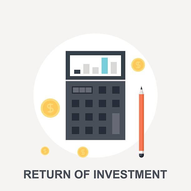 Return of Investment Vector illustration of return of investment flat design concept. republic of ireland stock illustrations