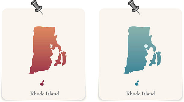 rhode island vector art illustration
